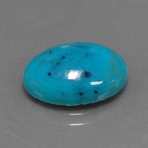 Turquesa azul natural 4,22ct, corte oval, opaco