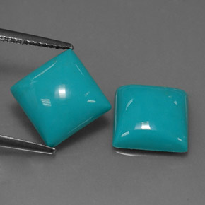 Pedras preciosas de turquesa azul natural de  ct, quadrado, opaco