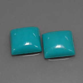 Pedras preciosas de turquesa azul natural de  ct, quadrado, opaco