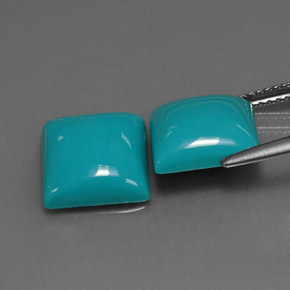Pedras preciosas de turquesa azul natural de  ct, quadrado, opaco