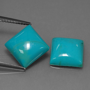 Pedras preciosas de turquesa azul natural de  ct, quadrado, opaco