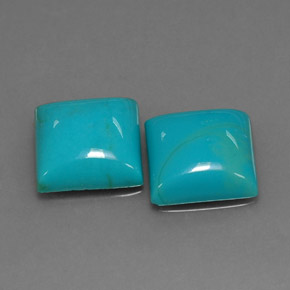 Pedras preciosas de turquesa azul natural de  ct, quadrado, opaco