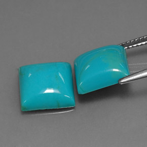 Pedras preciosas de turquesa azul natural de  ct, quadrado, opaco