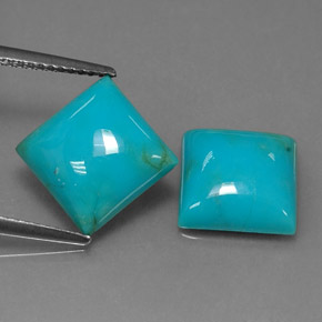 Pedras preciosas de turquesa azul natural de  ct, quadrado, opaco