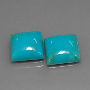 Pedras preciosas de turquesa azul natural de  ct, quadrado, opaco