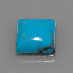Turquesa azul natural 3,28ct, quadrado, opaco