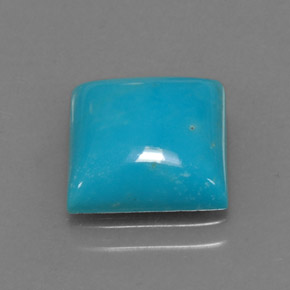 Turquesa azul natural 3,16ct, quadrado, opaco