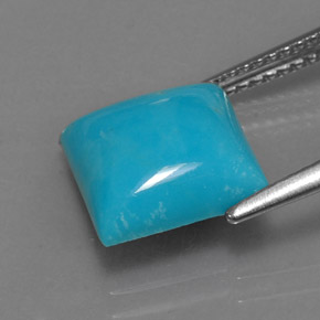 Turquesa azul natural 3,16ct, quadrado, opaco