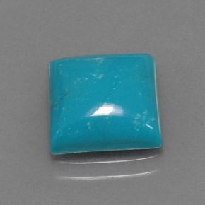 Turquesa Azul Natural 3.08ct, Quadrado, Opaco