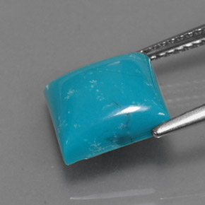 Turquesa Azul Natural 3.08ct, Quadrado, Opaco