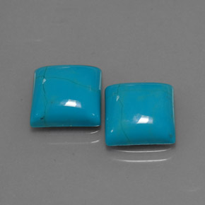 Pedras preciosas de turquesa azul natural de  ct, quadrado, opaco