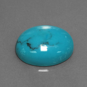 Turquesa Azul Natural 3.50ct, Corte Oval, Opaco
