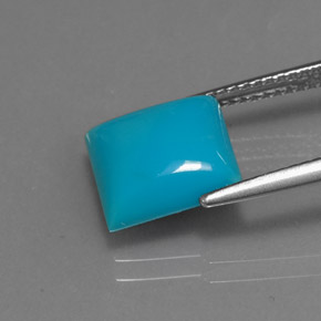 Turquesa azul natural 3,34ct, quadrado, opaco