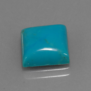 Turquesa azul natural 3,22ct, quadrado, opaco