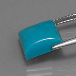 Turquesa azul natural 3,22ct, quadrado, opaco