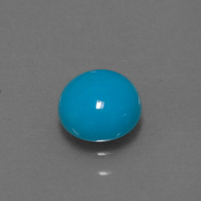 Turquesa azul natural 0,79ct, corte redondo, opaco