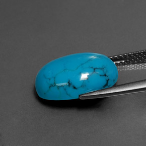 Turquesa Azul Natural 4.15ct, Corte Oval, Opaco