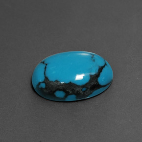 Turquesa azul natural 4,55ct, corte oval, opaco