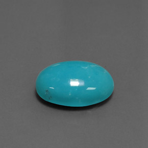 Turquesa azul natural 4,11ct, corte oval, opaco