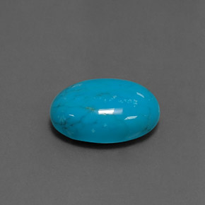Turquesa azul natural 4,10ct, corte oval, opaco