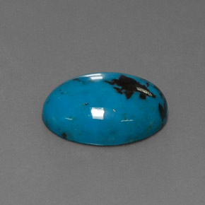 Turquesa azul natural 4,48ct, corte oval, opaco