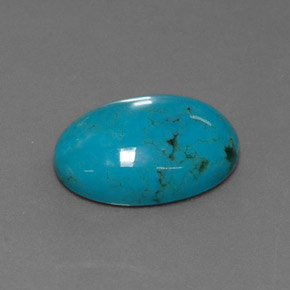 Turquesa azul natural 4,25ct, corte oval, opaco