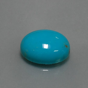 Turquesa azul natural 4,03ct, corte oval, opaco