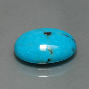 Turquesa azul natural 4,22ct, corte oval, opaco