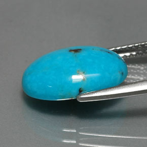 Turquesa azul natural 4,22ct, corte oval, opaco