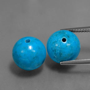 Pedras preciosas de turquesa azul natural de  ct, esfera / bola, opaco