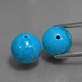 Pedras preciosas de turquesa azul natural de  ct, esfera / bola, opaco