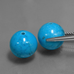 Pedras preciosas de turquesa azul natural de  ct, esfera / bola, opaco