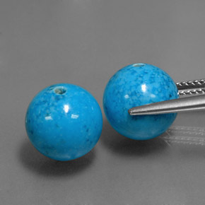 Pedras preciosas de turquesa azul natural de  ct, esfera / bola, opaco