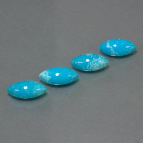 Pedras preciosas de turquesa azul natural de  ct, marquise, opaco