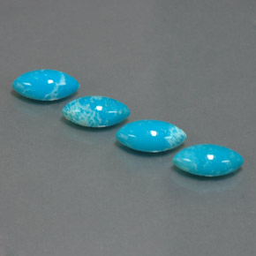 Pedras preciosas de turquesa azul natural de  ct, marquise, opaco