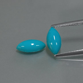 Pedras preciosas de turquesa azul natural de  ct, marquise, opaco