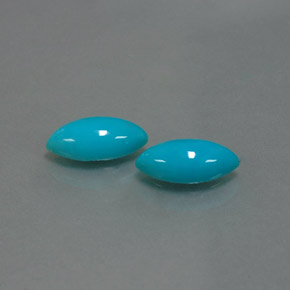 Pedras preciosas de turquesa azul natural de  ct, marquise, opaco