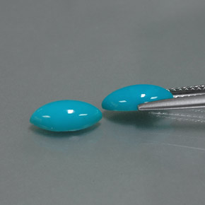 Pedras preciosas de turquesa azul natural de  ct, marquise, opaco