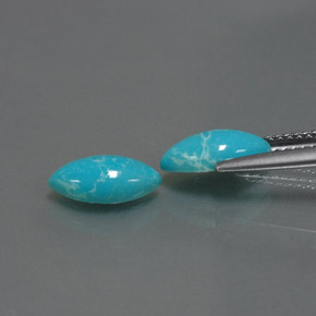 Pedras preciosas de turquesa azul natural de  ct, marquise, opaco