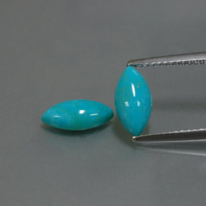 Pedras preciosas de turquesa azul natural de  ct, marquise, opaco