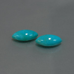 Pedras preciosas de turquesa azul natural de  ct, marquise, opaco