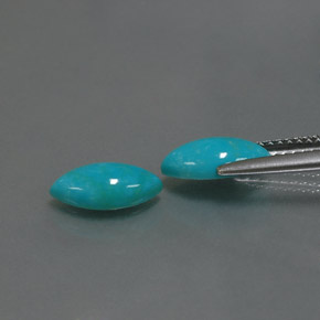 Pedras preciosas de turquesa azul natural de  ct, marquise, opaco