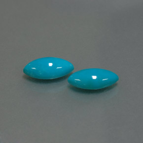 Pedras preciosas de turquesa azul natural de  ct, marquise, opaco