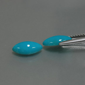 Pedras preciosas de turquesa azul natural de  ct, marquise, opaco