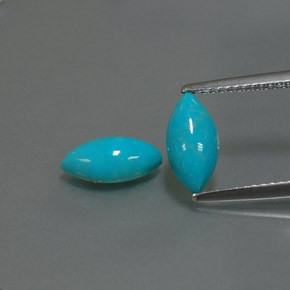 Pedras preciosas de turquesa azul natural de  ct, marquise, opaco
