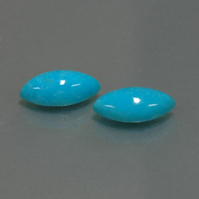 Pedras preciosas de turquesa azul natural de  ct, marquise, opaco
