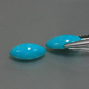 Pedras preciosas de turquesa azul natural de  ct, marquise, opaco
