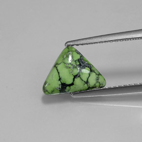 Turquesa verde natural 1,23ct, trillion, opaco