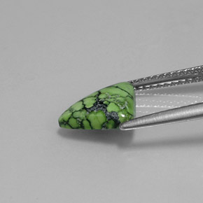 Turquesa verde natural 1,23ct, trillion, opaco