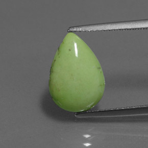 Turquesa verde natural 2,69ct, formato de pêra, opaco